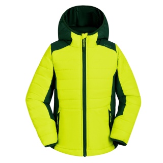 Kamik quilted jacket Nell (all-year jacket, windproof, reflective) yellow/green boys